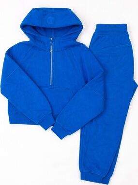 Lululemon Blue Hooded Sweatshirt and Jogger Set